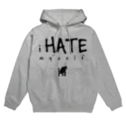 8garage SUZURI SHOPのi HATE myself [Black] パーカー