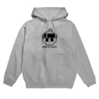 QUQU_WORKSのウィンタースカル ゴーグルドクロ ブラック Hoodie