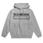 ゾエコレクションの  (黒文字)さっさとやってしまえ！Do it right away Hoodie