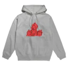 nemonemonemoのBABY & CATS IN RED (SITTING) Hoodie