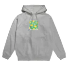 うさぎちゃんアイランドのクリームソーダっぽい水玉(真四角) Hoodie