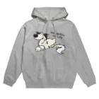 猫とネコ犬のボルゾイ しろくろ NO BORZOI NO LIFE Hoodie