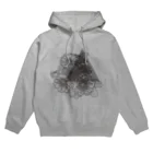 cornのFlower deep gray Hoodie