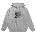 壁かべSHOP・SUZURI店のひょっこり猫さんハーフトーン Hoodie