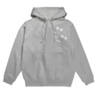 いぬのあしあとのしろいあしあとすくなめ Hoodie