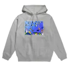 栗坊屋のパウダーブルーが泳ぐ海 Hoodie