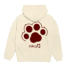 WebArtsの肉球をモチーフにしたオリジナルブランド「nikuQ」（猫タイプ）です Hoodie:back