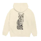 ちばっちょ【ち畳工房&猫ねこパラダイス】のトラ猫トラ君 Hoodie:back