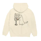 うずらーこのハムス&フェレット  Hoodie:back