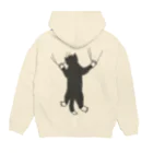 ざわ屋のしがみつく靴下猫 Hoodie:back