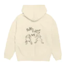 めぇめぇ羊の鳥獣Fighter Hoodie:back