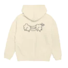 ばすか店のネバネバうさぎ Hoodie:back