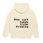 モトのぼうしをかぶったねこ Hoodie:back