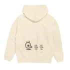 もふ五郎のなぞのひよこ Hoodie:back