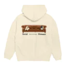 犬グッズの店しえるぶるーのソーシャルディスタンス　ペキニーズ Hoodie:back