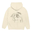 げののパン買ってきたよ！（白ラインへの変更アリ） Hoodie:back