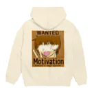 Draw freelyのWANTED　Motivation Hoodie:back
