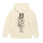 🐈ねこうさぎ🐇のぬいぐるみガール2のパーカー Hoodie:back