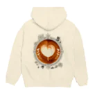 Prism coffee beanの【Lady's sweet coffee】ラテアート メッセージハート / With accessories Hoodie:back