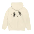 mitanogoruの踊るモグラ Hoodie:back