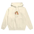 SUIMINグッズのお店の【中・フチあり】いちごアイスをあざとく運ぶねこ Hoodie