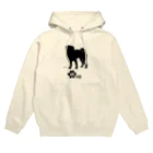 bow and arrow のパグ犬 Hoodie