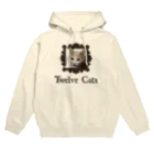 Twelve Catsのカフェラテ色の猫 Hoodie