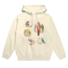 はむえみのコットンキャンディ小鳥たち Hoodie