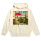 ひつじ好きのみそうギャラリーの春信の苔玉ひつじ Hoodie