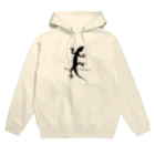 VanderWaalsのヤモリシルエット_ロゴ入り Hoodie