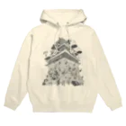 OW STOREの熊本城武者返し　イラストカラー：グレー Hoodie