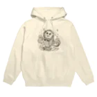 quatre vingt huitのamabieちゅあん-白黒 Hoodie