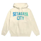 JIMOTOE Wear Local Japanの世田谷区 SETAGAYA CITY ロゴブルー Hoodie