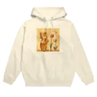 :trunk:chiyo のクマちゃんとチューリップ Hoodie