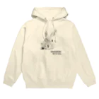 j8ie de vivre♪のうさぎの休憩　USAGIZUKI　モノクロ Hoodie