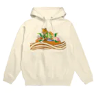 ハナドリカ SUZURI店のきつねうどん Hoodie