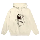 ぱぐもふの毎日にパグ　振り向き柄 Hoodie