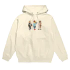 翠色の眼鏡のおしゃれどうぶつ Hoodie