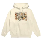 猫カフェにあにゃあグッズショップの猫カフェにあにゃあの愉快な仲間達 Hoodie