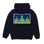 ハナドリカ SUZURI店の星々のクリスマスツリー Hoodie:back