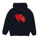 Hanto dotの閻魔大王のドット絵　左手 Hoodie:back