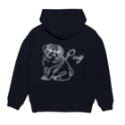 ブヒーズのPUG*ほわいとらいんⅡ Hoodie:back