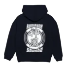 BIKE LABORIOUS HOMIESのKamikaze stuntビックロゴ パーカーの裏面