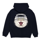 Lunatic Cat-ismの口が悪いマヌルネコ-MITENJANEEYO Hoodie:back