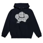 FUNCTION LIMITEDの光琳梅 梅花開五福 卍つなぎ 白 Hoodie