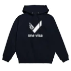one visa 公式グッズのone visa logo white Hoodie