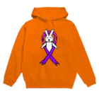 しろくま屋のパープルリボン・うさぎ Hoodie