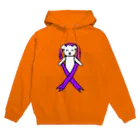 しろくま屋のパープルリボン・シロクマ Hoodie