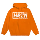 HRZN SUZURIのHRZNバーコードロゴ表裏プリント Hoodie
