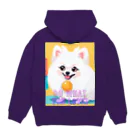 Pom-Dog'sの清楚系白ポメ　ポメ子 Hoodie:back